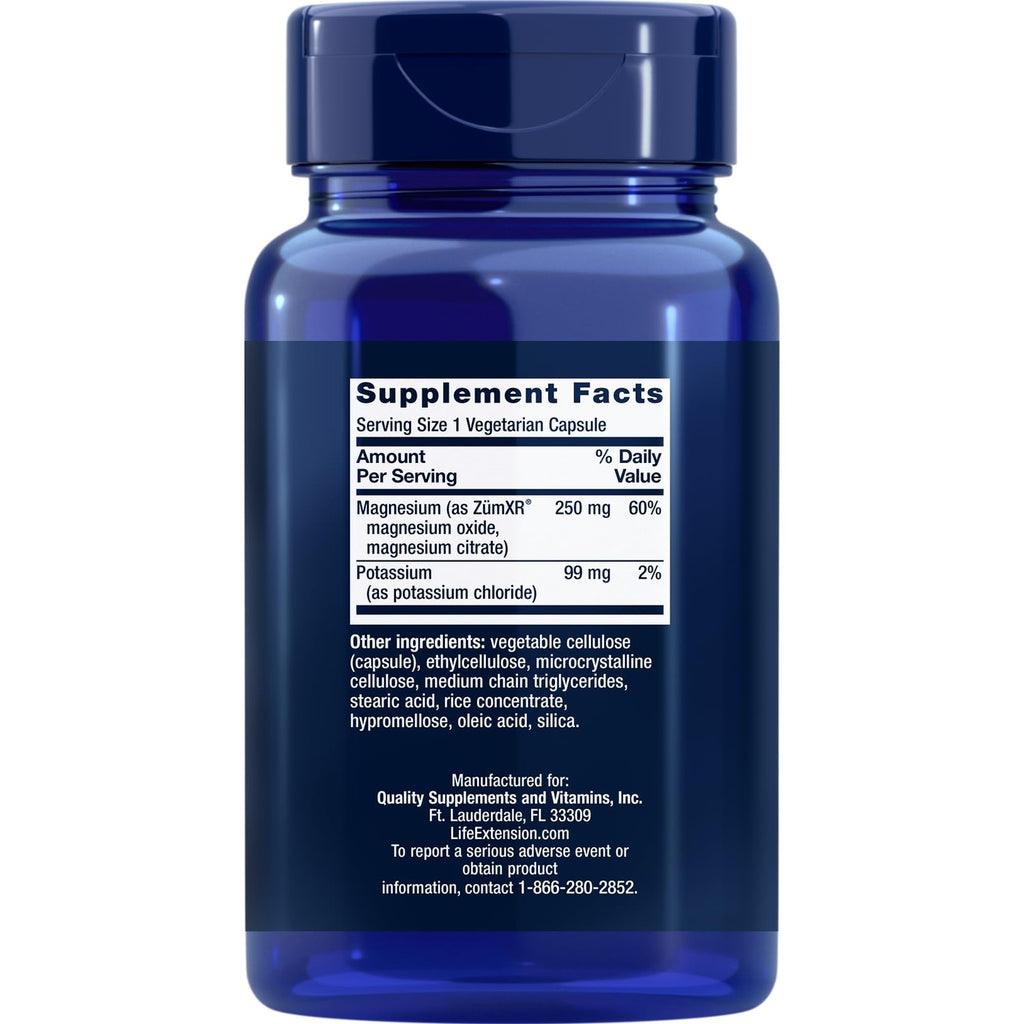 Life Extension Potassium with Extend-Release Magnesium – Heart Health Supplement for Blood Pressure Support with Two Essential Minerals – Non-GMO, Vegetarian, Gluten-Free – 60 Capsules