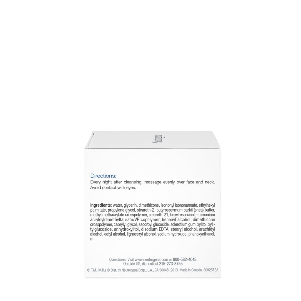 Neutrogena Triple Age Repair Night Face Moisturizer, 1.7 oz | Hexinol Technology & Vitamin C, Anti-Wrinkle Face Cream, Visibly Reduces Wrinkles & Firms Skin While You Sleep