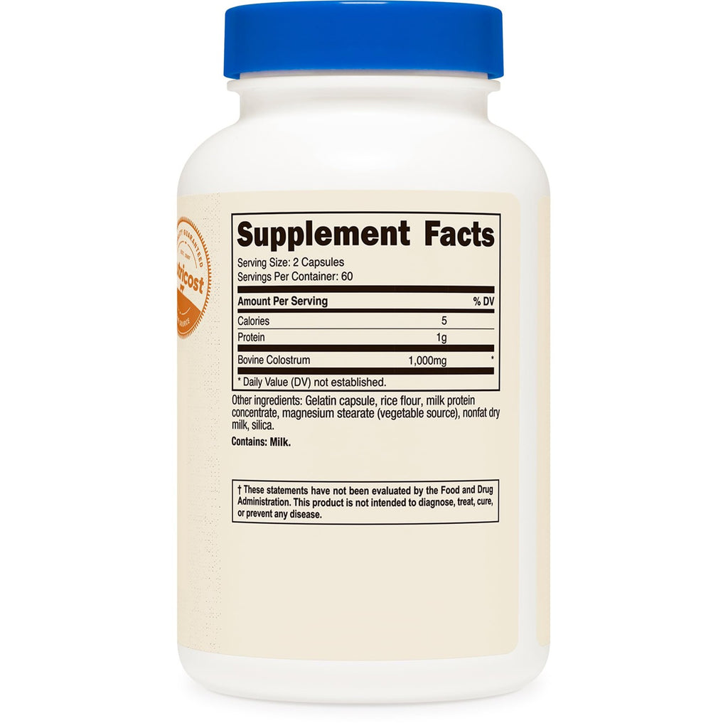 Nutricost Colostrum 500mg, 120 Caps (2 Bottles)