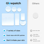 7 Sizes 831 Counts Pimple Patches Variety Pack for Face, Back | Hydrocolloid, Large Blemish Patches for Body, Chin, Chest, Cheek, Shoulder, Neck, Forehead (Dot, Moon, Rectangular, Square)