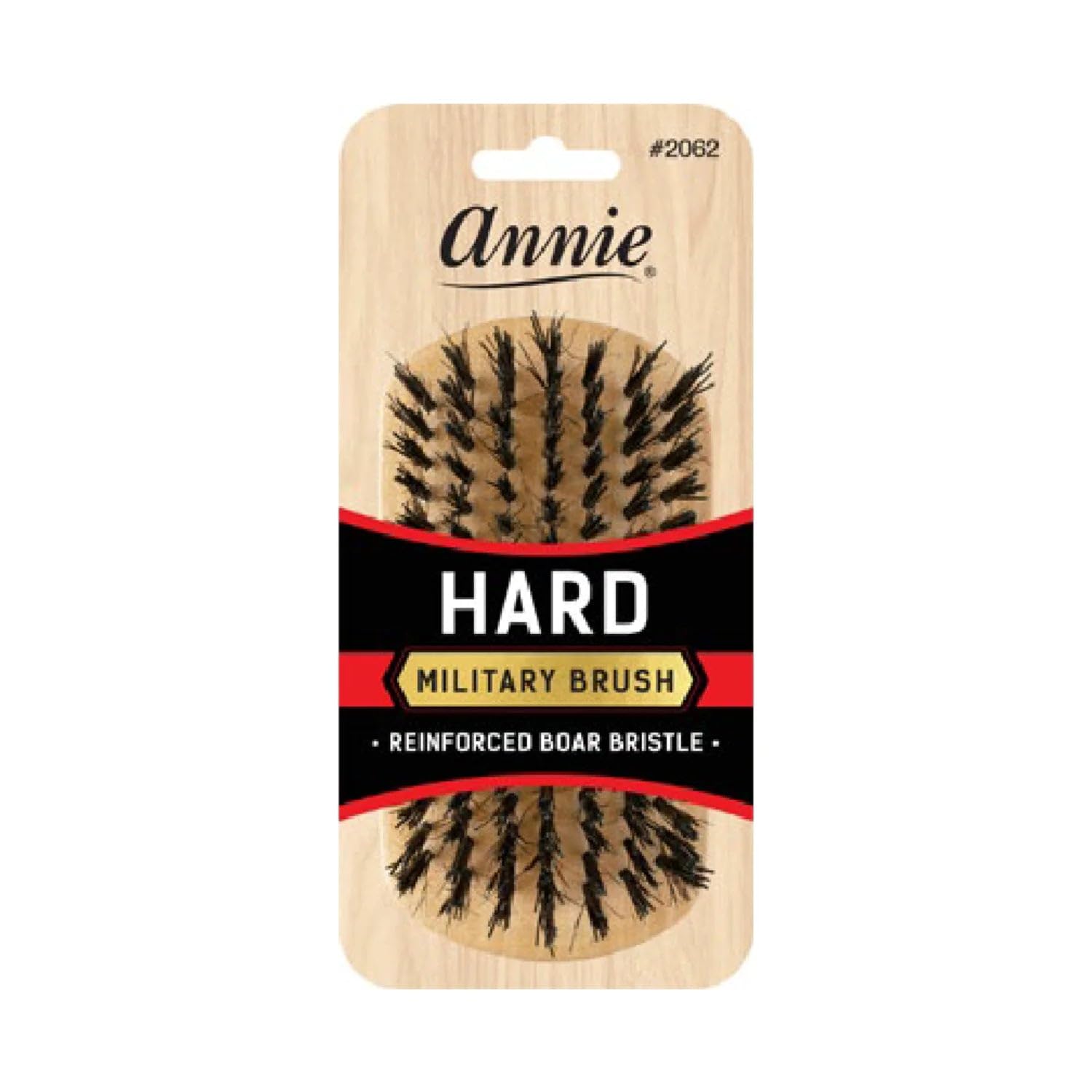 Buy now Annie HARD Military Reinforced Boar & Nylon Bristle Wave Hair Brush, 2" x 4" x 1 1/2", Light Brown, Men's Natural Hair Durag Brush Default at indiglob india