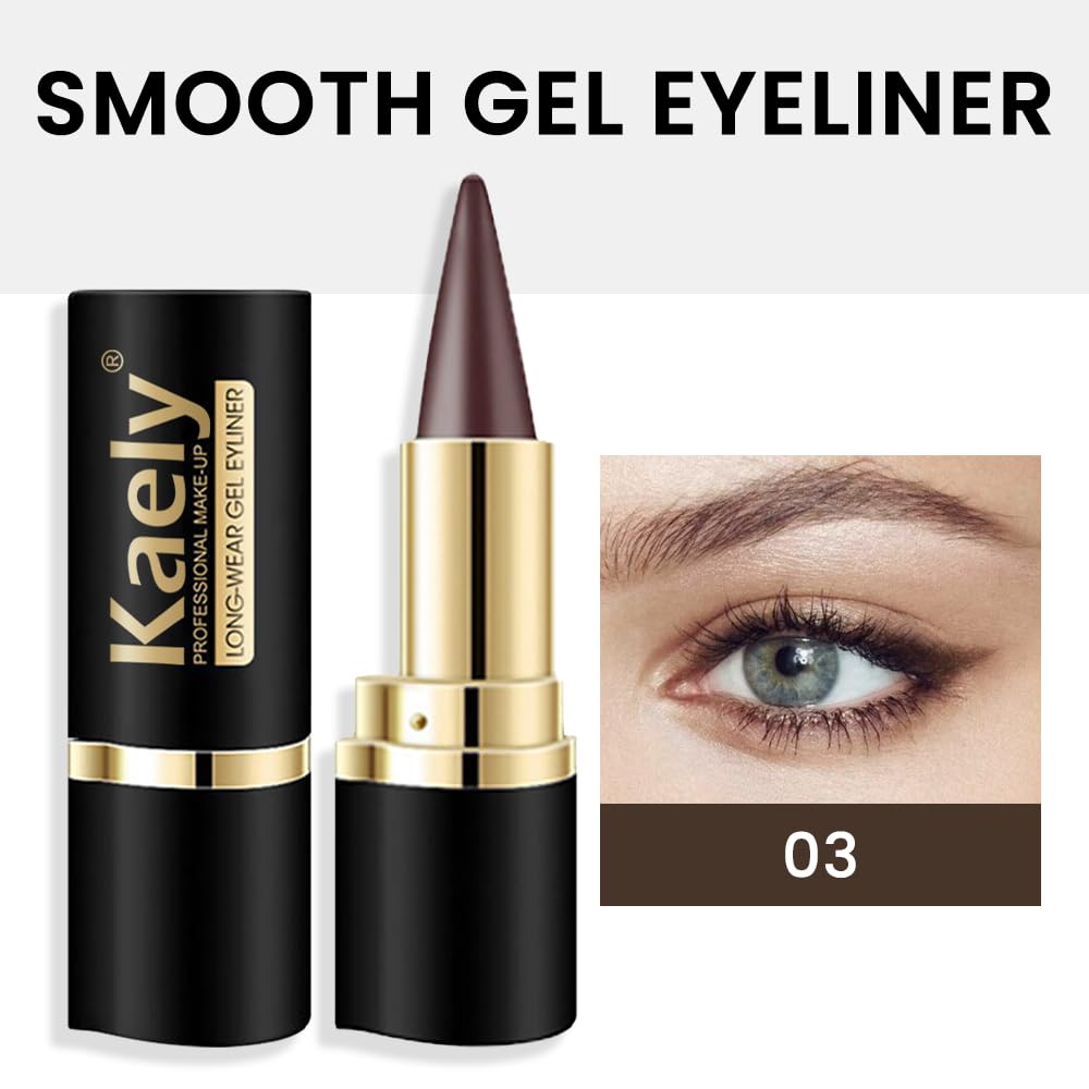 Premium imported Kaely 2Pcs Gel Eyeliner Pencil for long-lasting, smooth application. Perfect for defining eyes beautifully.