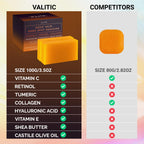 Buy now VALITIC Kojic Acid Dark Spot Remover Soap Bars with Vitamin C, Retinol, Collagen, Turmeric - Original Japanese Complex Infused with Hyaluronic Acid, Vitamin E, Shea Butter, Castile Olive Oil (2 Pack) at indiglob india