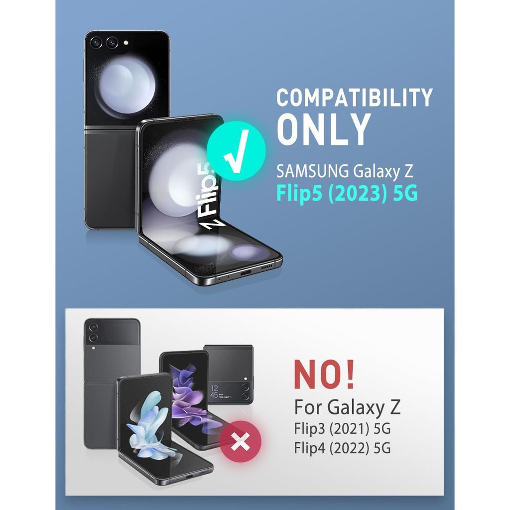 Buy now i-Blason for Samsung Galaxy Z Flip 5 Case with Stand, [Built-in Screen Protector] [Hinge Protection], Full-Body Protection Magnetic Phone Case for Galaxy Z Flip 5, Black at indiglob india