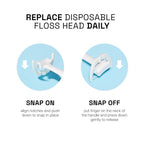 Buy now REACH Ultraclean Access Flosser Refill Heads, Mint, Plaque Remover for Teeth, Shred Resistant, for Hard to Reach Areas, Oral Care, PFAS Free, for Adults & Kids, 1 Pack, 28 Count at indiglob india