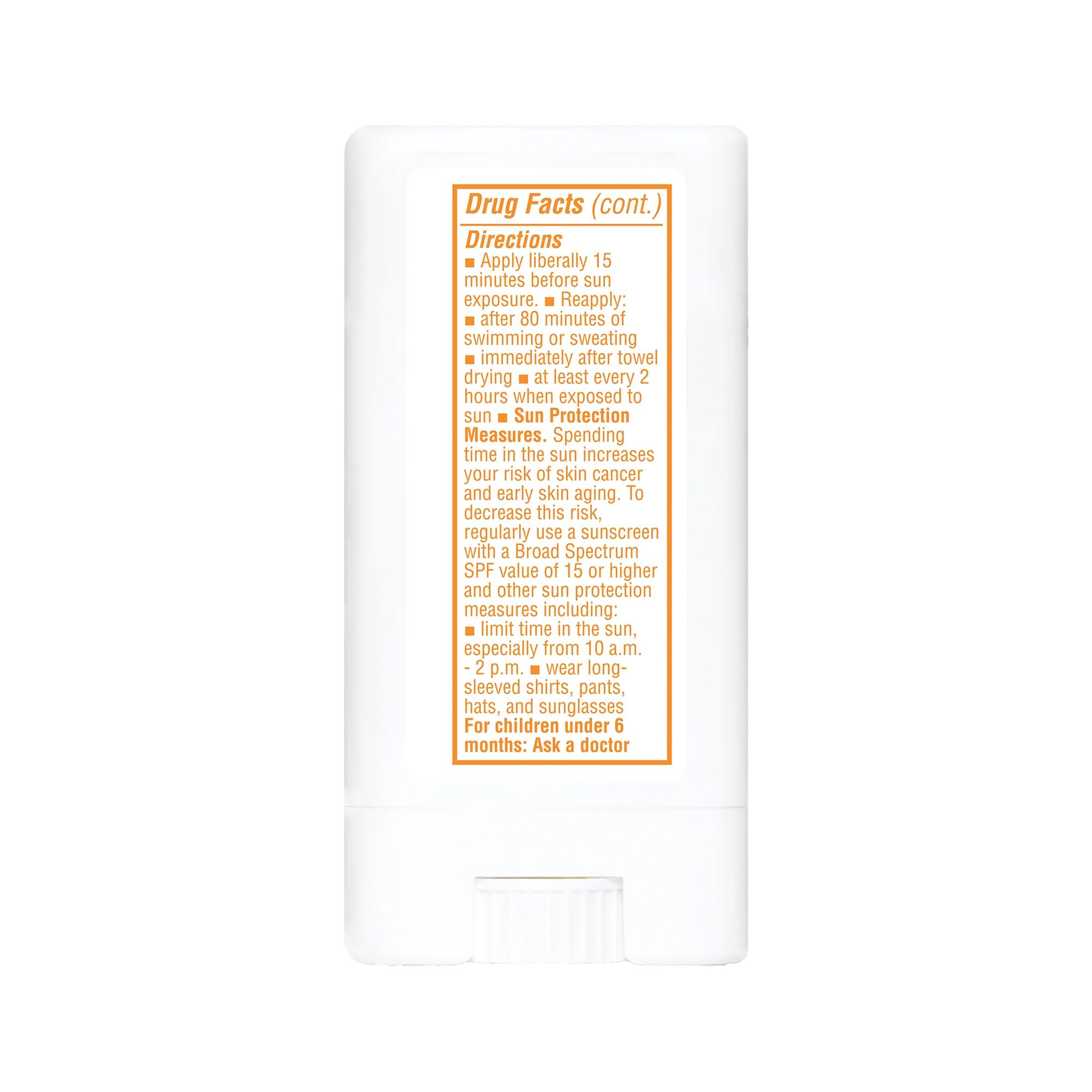 Thinkbaby Mineral Sunscreen Stick SPF 30, 0.64 Oz, Vegan & Water Resistant
