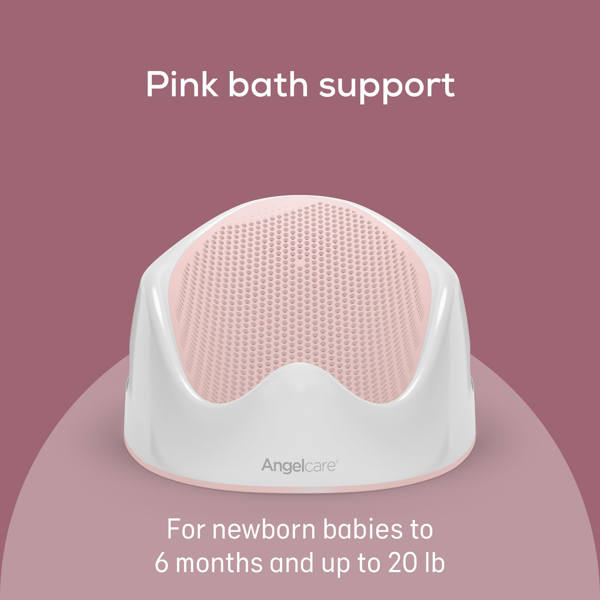 Buy now Angelcare Baby Bath Support (Pink) | Ideal for Babies Less than 6 Months Old at indiglob india