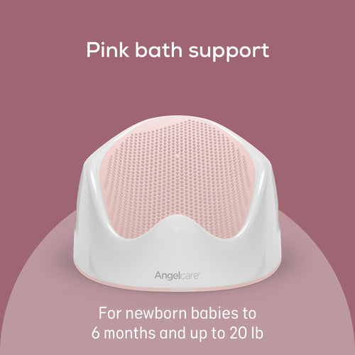 Buy now Angelcare Baby Bath Support (Pink) | Ideal for Babies Less than 6 Months Old at indiglob india