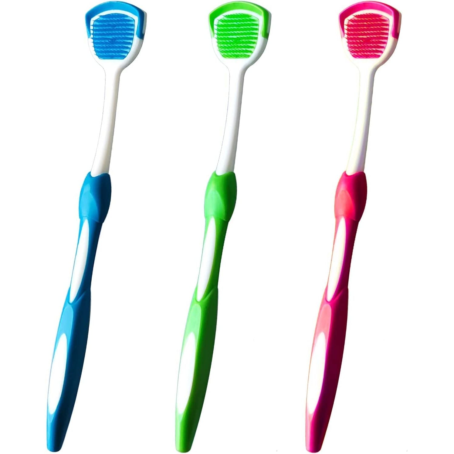 Buy now Tongue Brush, Tongue Scraper, Tongue Cleaner, Tongue Scraper Brush, Tongue Cleaner Brush, Tongue Brushes Helps Fight Bad Breath, 3 Tongue Scrapers, 3 Pack (Blue & Orange & Red) Blue & Green & Red at indiglob india