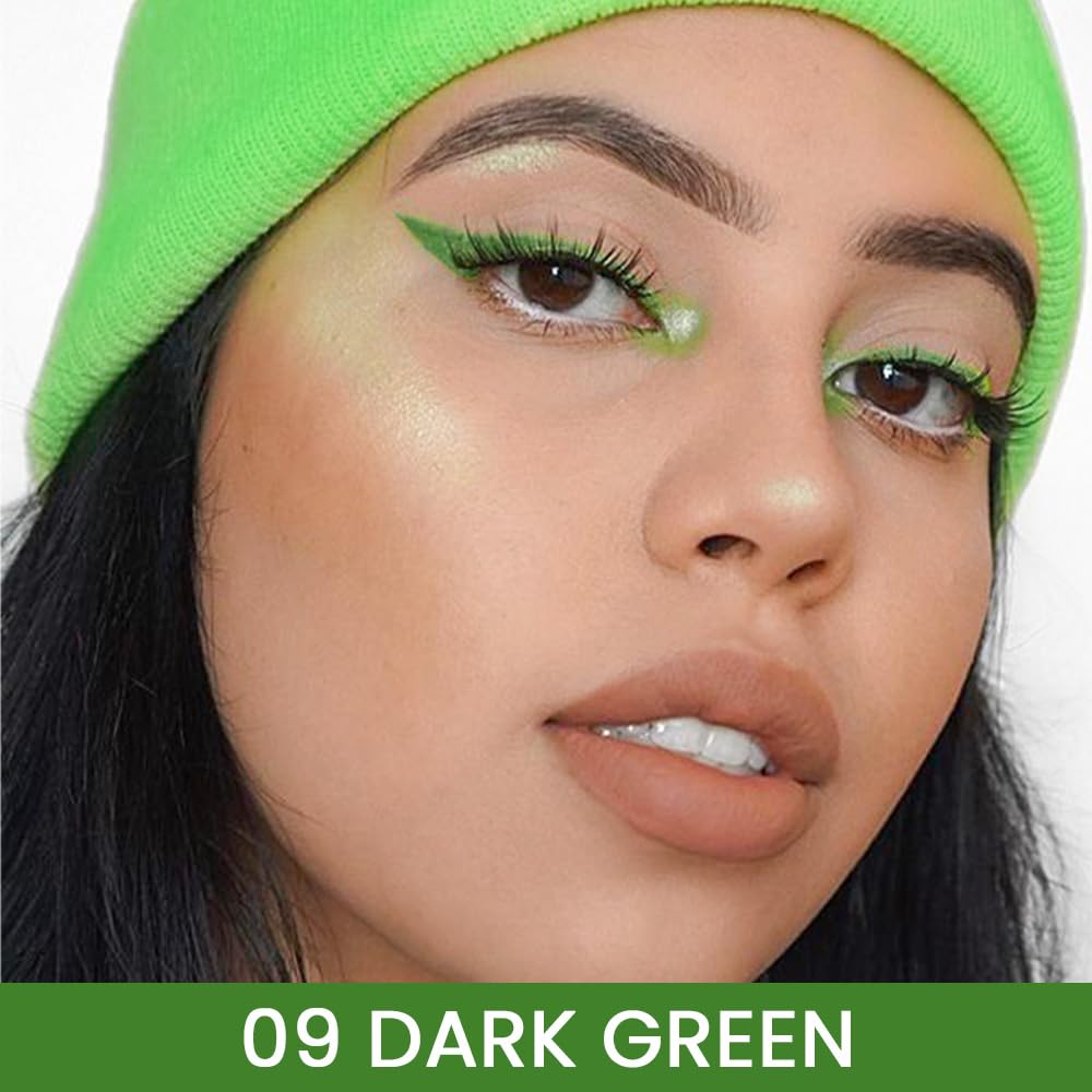 Kaely 2pcs Gel Eyeliner Pencil in Dark Green, featuring vibrant color, easy application, and natural look for stunning eyes.
