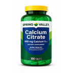 Calcium Citrate 600mg per Serving, 300 Tablets – Pure Calcium Citrate Supplement, Supports Bone Health and Wellness, Citrato de Calcio, High Absorption Calcium