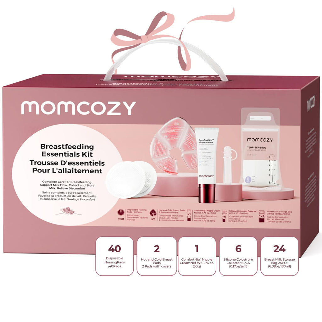 Momcozy 73PC Breastfeeding Essentials Kit,New Moms Postpartum Essentials