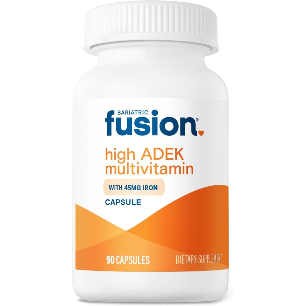 Buy now Bariatric Fusion High ADEK Multivitamin with Iron | Bariatric Multivitamin for Duodenal Switch | Easy to Swallow ADEK Vitamins Bariatric | 90 Capsules | One Month Supply at indiglob india