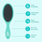 Buy now Wet Brush Original Detangler Hair Brush, Amazon Exclusive Aqua- Ultra-Soft IntelliFlex Bristles-Detangling Hairbrush Glides Through Tangles For All Hair Types (Wet Dry & Damaged Hair) - Women & Men at indiglob india