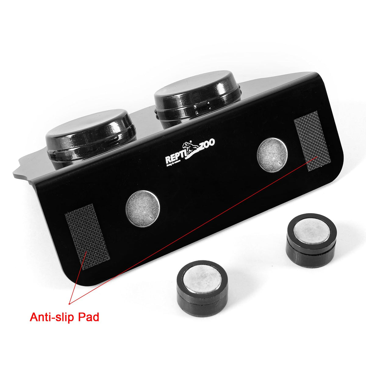 REPTI ZOO Magnetic Gecko Feeding Ledge, Acrylic Aboreal Feeding Ledge with 6PCS Cups, Strong Magnetic Reptile Ledge Gecko Food Ledge