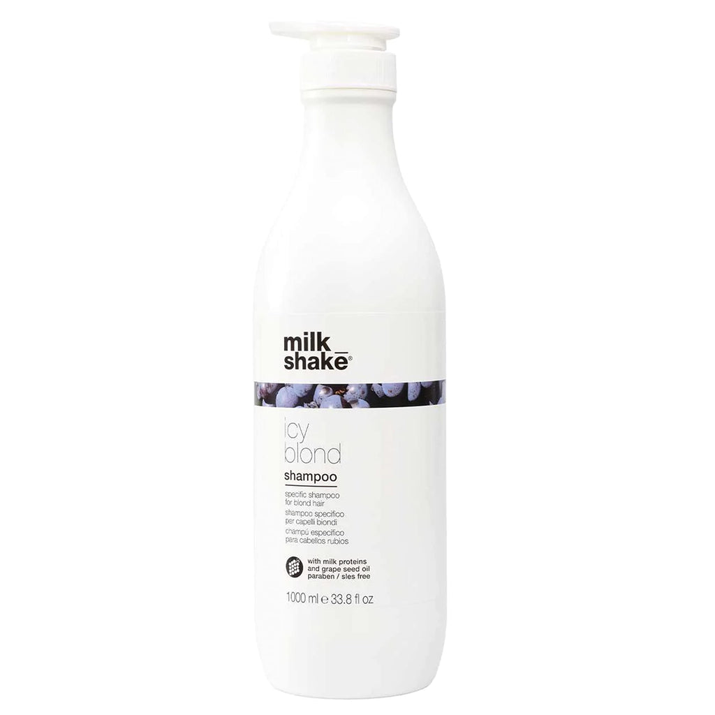 milk_shake Icy Blond Shampoo | Mutes Yellow Tones in Blond Hair