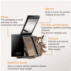 Eyebrow powder three-color eyebrow palette beauty contour eyebrow pencil professional eye makeup eyebrow filler