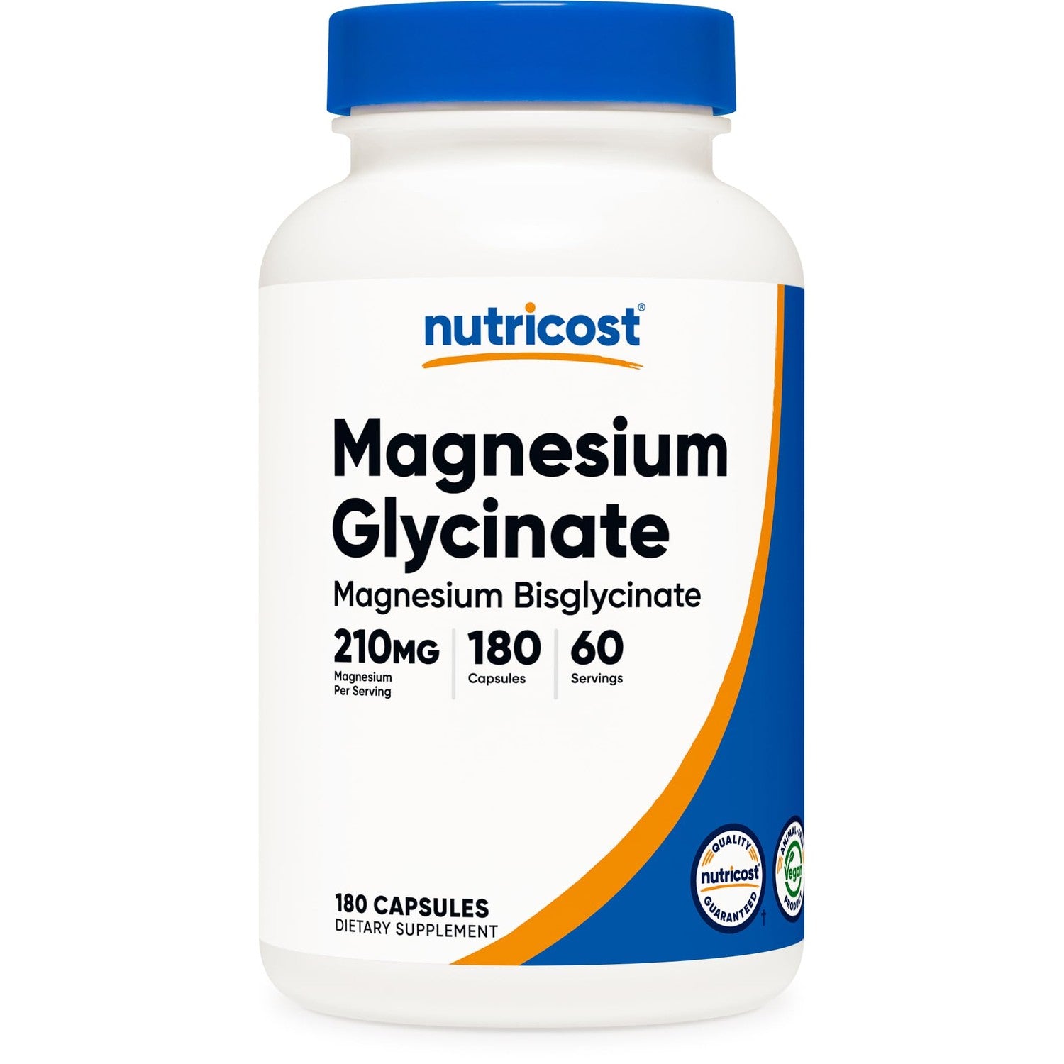Nutricost Magnesium Glycinate Capsules (210mg) 360 Capsules | Magnesium Glycinate Supplement for Gentle Absorption