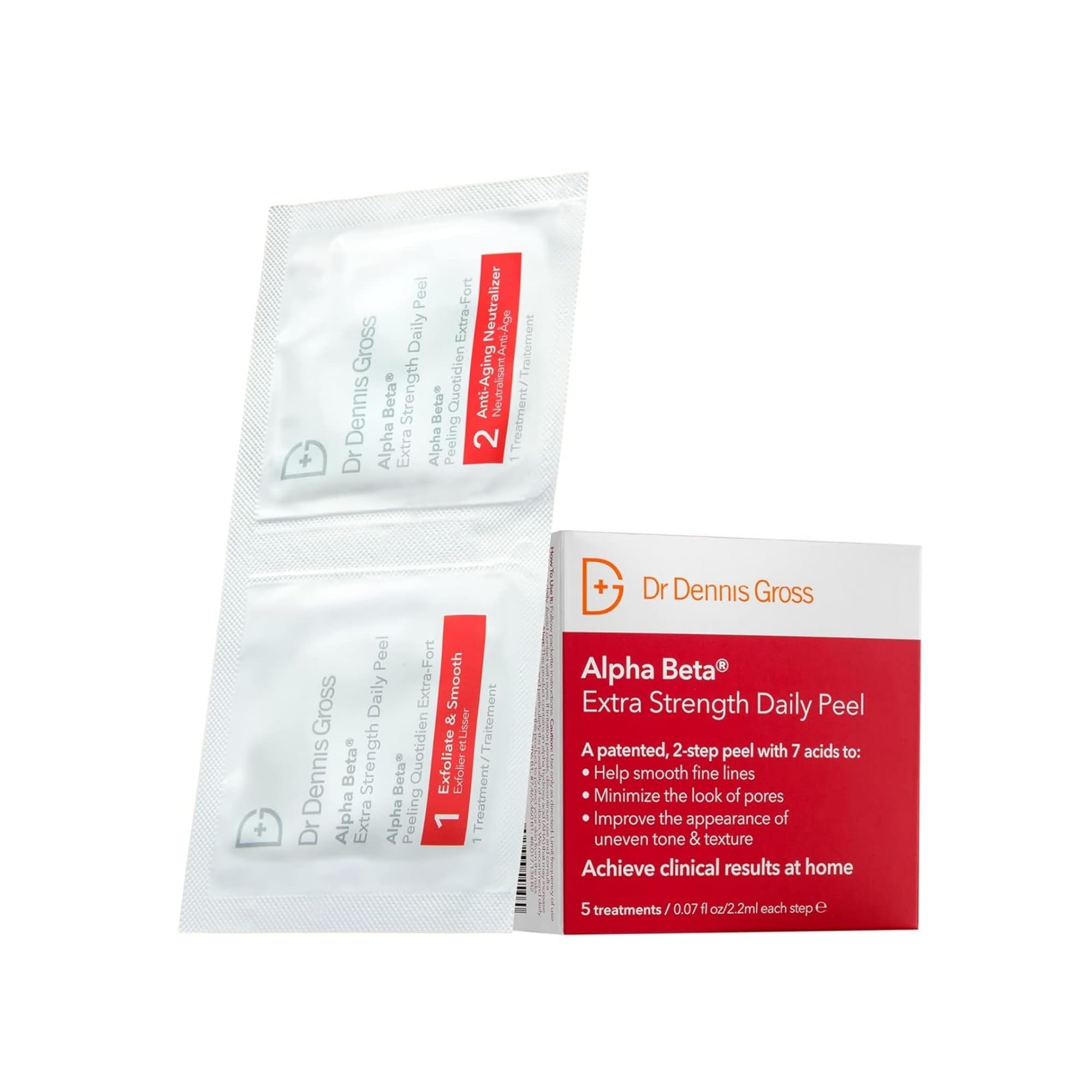 Dr Dennis Gross Extra Strength Radiant, Smooth & Firm Skincare Kit | Dermatologist Developed - Full-Size Alpha Beta Peel, Travel-Size Vitamin C Lactic Dewy Deep Cream & Creamy Cleanser