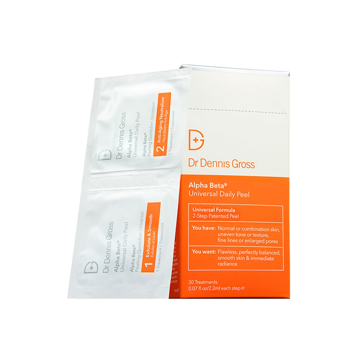 Dr Dennis Gross Alpha Beta Universal Exfoliating Daily Peel - 5 Pack | Best for First-Time Peel Users, Fine Lines, Pores & Uneven Texture - Ideal for Most Skin Types