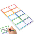Utron 500Pcs Name Labels, 3.5x2.25 inch Blank Nametags, Sticky Name Tags for Whiteboards Locker Fridge School Office Home 10 Colors