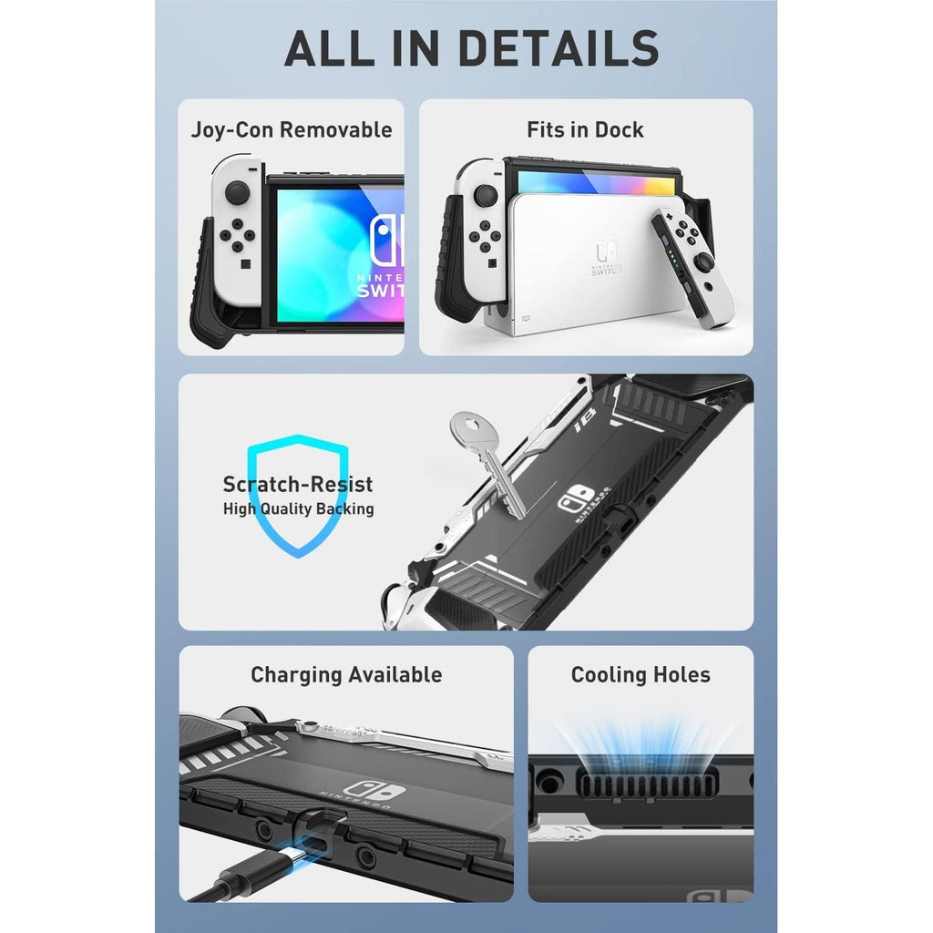 Buy now i-Blason Armorbox for Nintendo Switch OLED Case 2021 Dockable Comfortable Grip Protective Anti-Scratch Case Compatible with Nintendo Switch OLED Model and Joy-Con Controller (White) at indiglob india