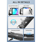 Buy now i-Blason Armorbox for Nintendo Switch OLED Case 2021 Dockable Comfortable Grip Protective Anti-Scratch Case Compatible with Nintendo Switch OLED Model and Joy-Con Controller (White) at indiglob india