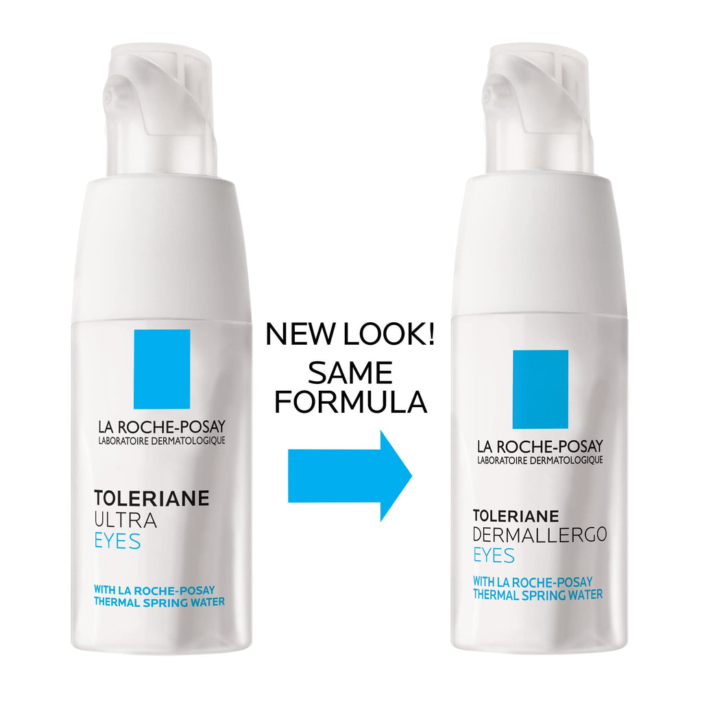 La Roche-Posay Toleriane Dermallergo Eye Cream for Sensitive Skin 0.68oz | Soothing moisturizer comforts sensitive skin. Allergy tested, fragrance free, alcohol free. Formerly Toleriane Ultra Eyes.
