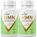 99% Pure NMN Resveratrol 1150mg per Serving, 3-in-1 NMN Supplement, 120 Cap | NMN Resveratrol 1150mg, NMN 500mg + Trans-Resveratrol 600mg, for NAD+, Cell, Energy, Immune, Skin, Anti-Aging & Longevity