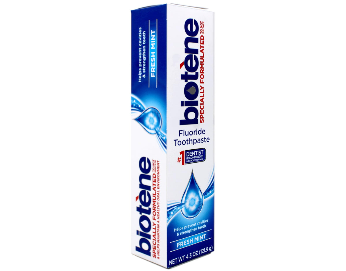 Biotene Dry Mouth Toothpaste, Fresh Mint Original, 4.5-Ounce Box (Pack of 4)