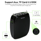 Buy now SHIDU S615 Wireless Voice Amplifier, 10W Portable Mini Amplifier with AUX Connectivity, Rechargeable for Teachers, Tour Guides, Coaches, Yoga Fitness Instructors at indiglob india