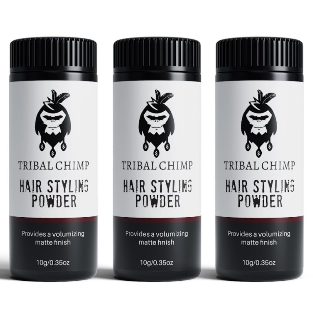 Tribal Chimp Hair Styling Powder for Men & Women – Hair Volumizer & Texture Powder for All Hair Types with Matte Finish – 24H Invisible Hold, Adds Volume & Texture, Non-Sticky and Smells Great – 10g