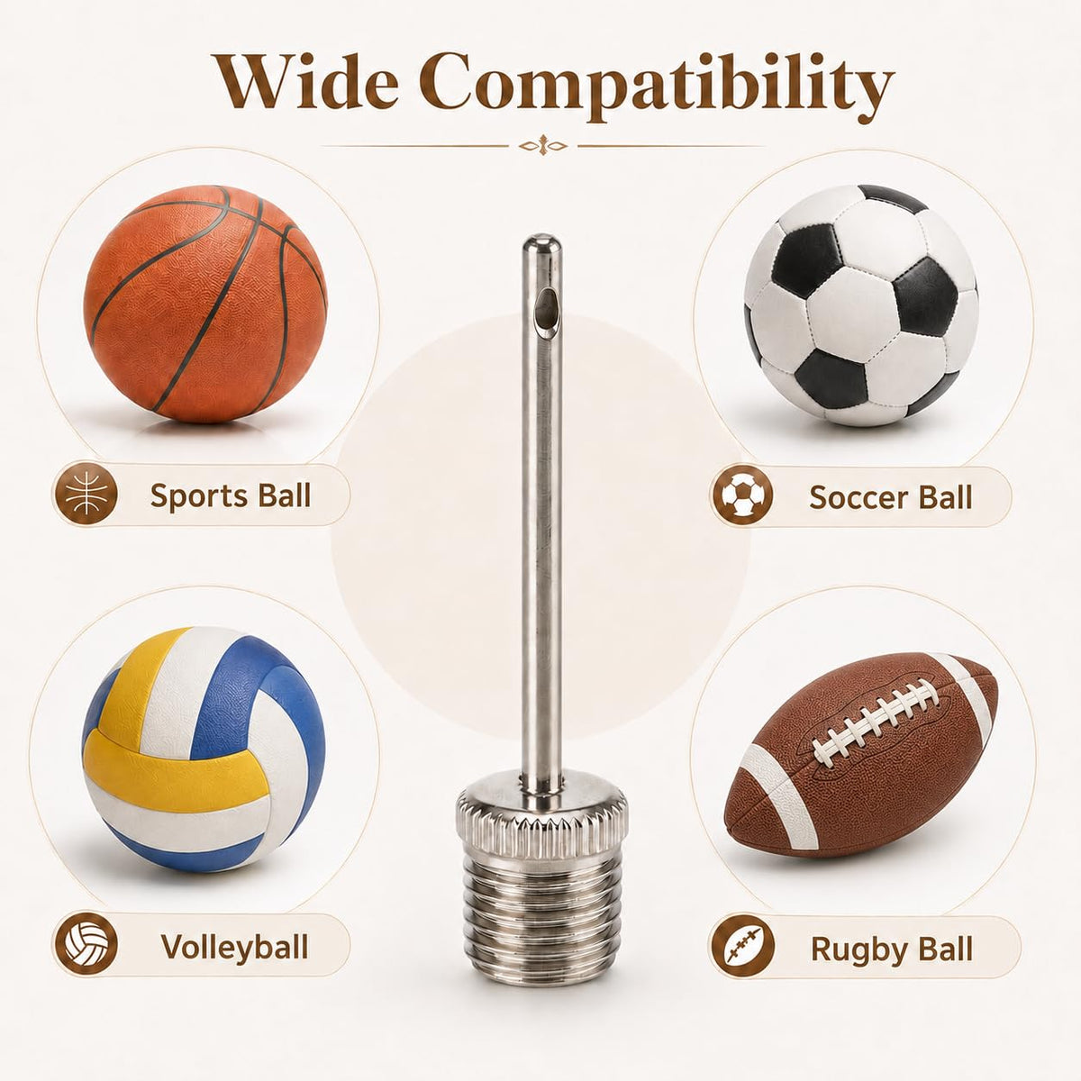 CIZEBO Ball Pump Needles 40pcs, Air Pump Needles for Basketball Inflating, Inflation Sports Pin