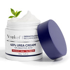 Urea Cream 40 Percent with 2 Percent Salicylic Acid, Foot & Hand Cream for Dry Cracked Heels, Callus Softener for Feet, Exfoliating Foot Cream for Rough Thick Skin, 5.29 oz