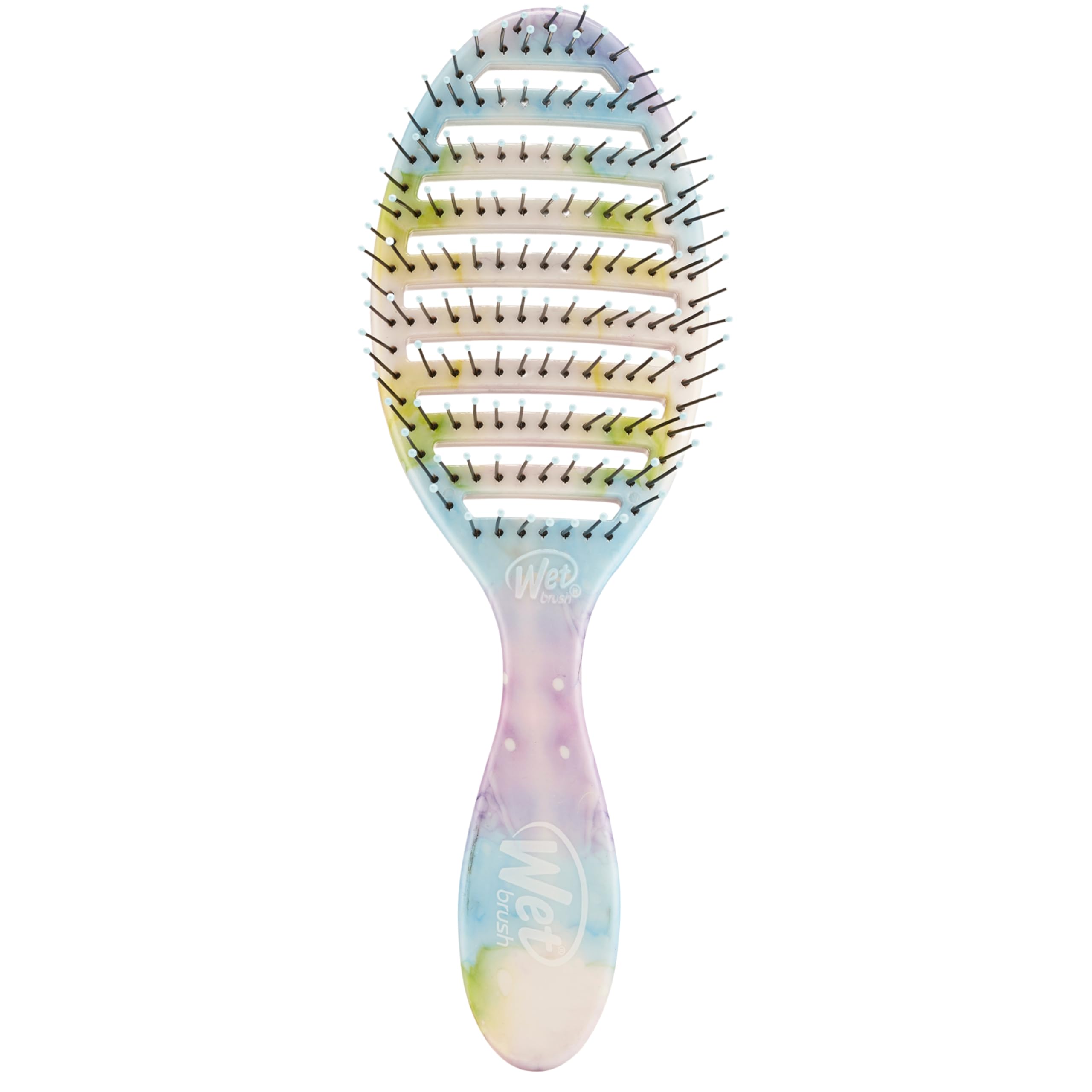 Buy now Wet Brush Speed Dry Hair Brush - Stripes (Color Wash) - Vented Design and Ultra Soft HeatFlex Bristles Are Blow Dry Safe With Ergonomic Handle Manages Tangle and Uncontrollable Hair - Pain-Free at indiglob india