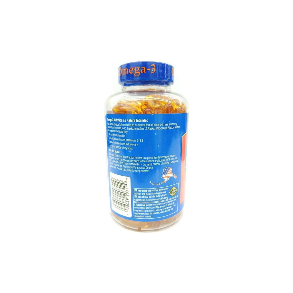 Buy now Pure Alaska Omega-3 Wild Alaskan Salmon Oil 1000mg Softgels 180-Count at indiglob india