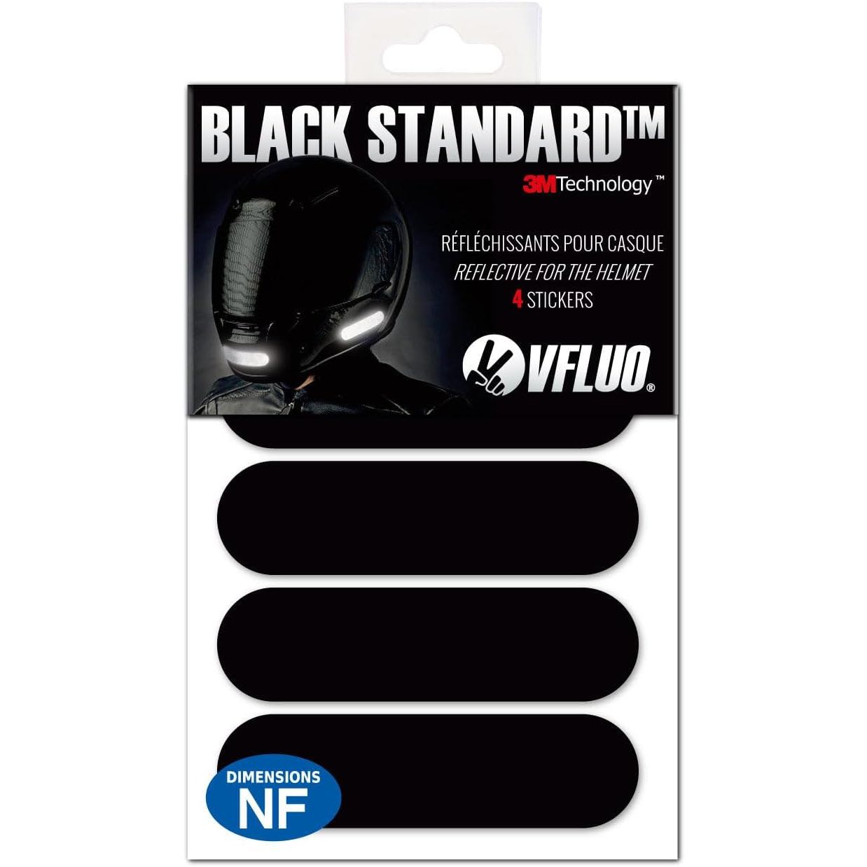 Buy now VFLUO - Kit 4 Retro Reflective Stripes Stickers for Mortorcyle Helmet - Stickers Approved to FR Dimension - High Visibility, 3M™ Technology - Discreet and design - Maximum Grip at indiglob india