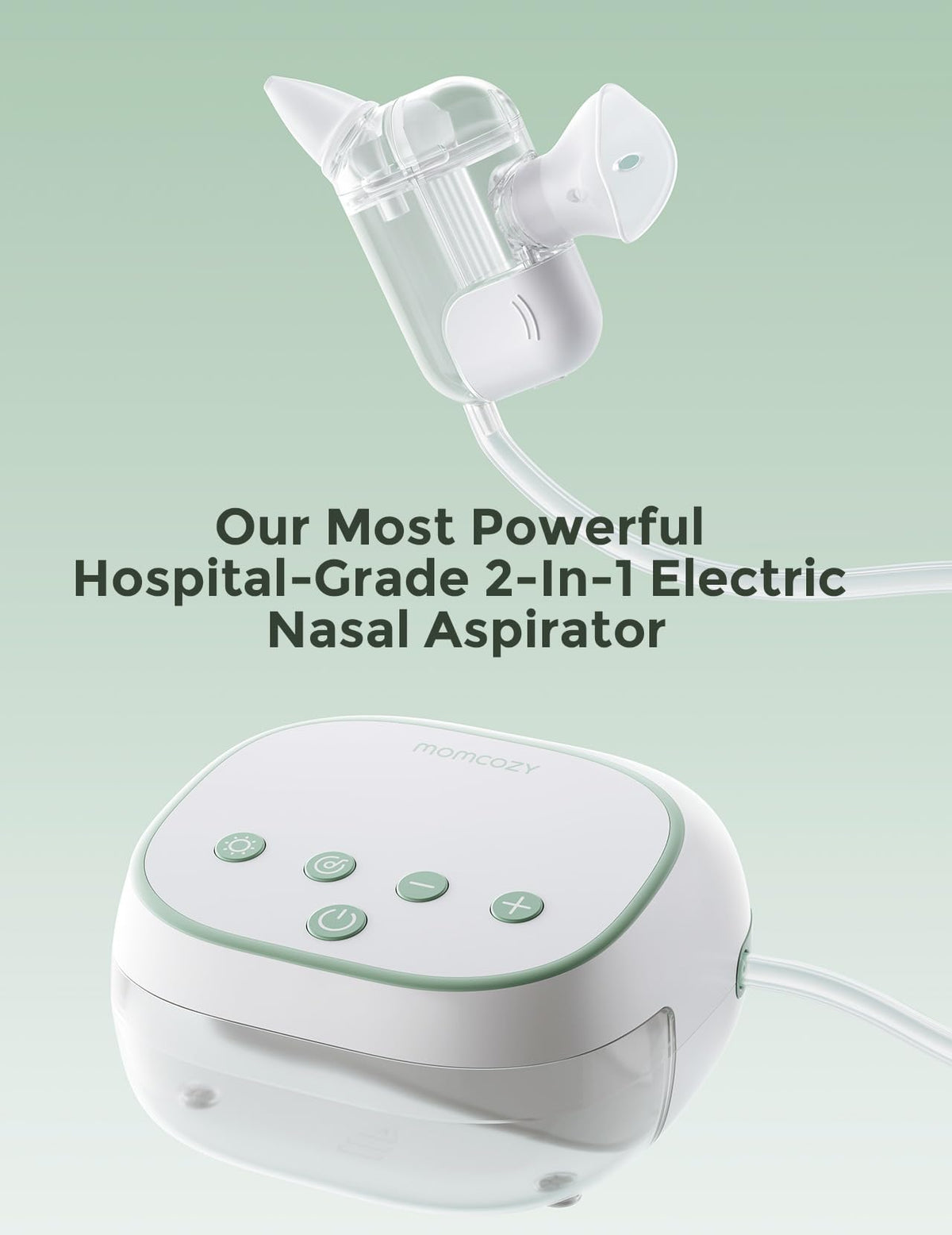 Momcozy BreezyClear Pro™ Nasal Aspirator for Baby, 75 kPa, 9 Levels