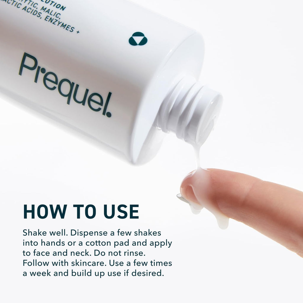 Prequel Skin Multi Acid Milk Peel - Glycolic Lactic AHA Exfoliant 7.6oz | Face Peel, Glycolic Acid, Lactic Acid for Face, AHA Peel with Enzymes, Hydrating Liquid Exfoliant for Sensitive Skin Texture
