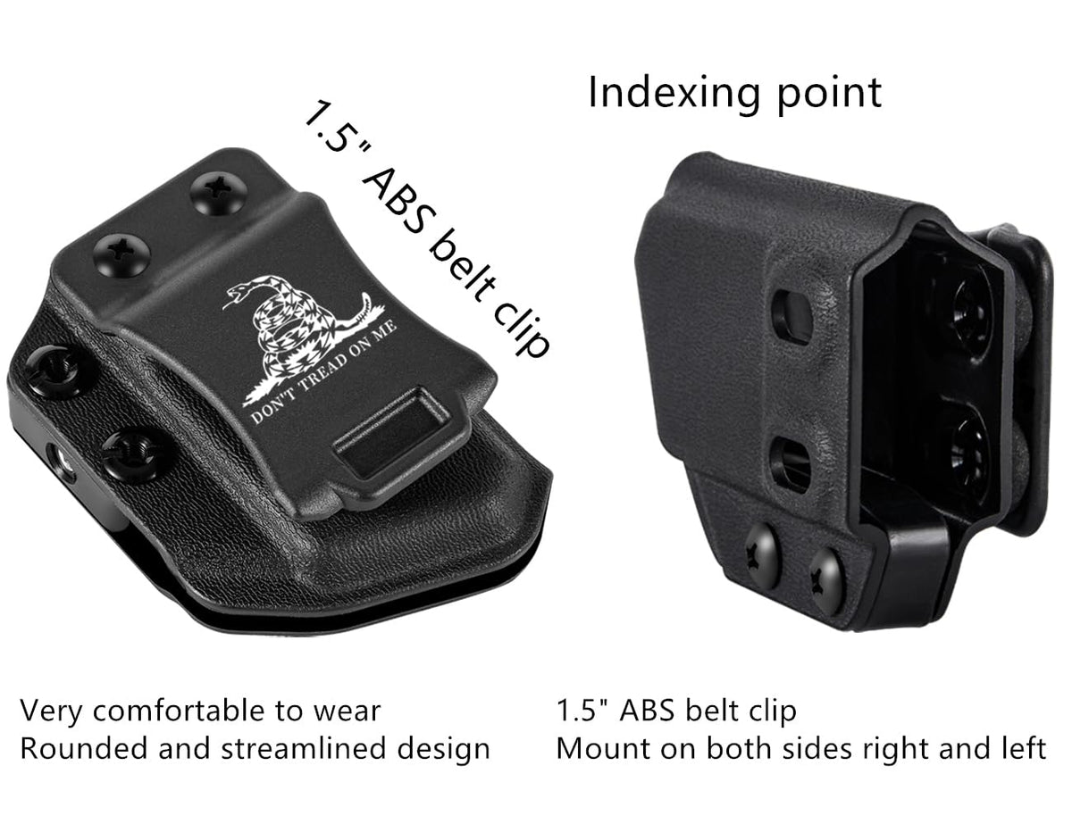 3-Packs Universal Mag Carrier IWB/OWB Magazine Holster for 9mm/.40 Double Stack Magazines