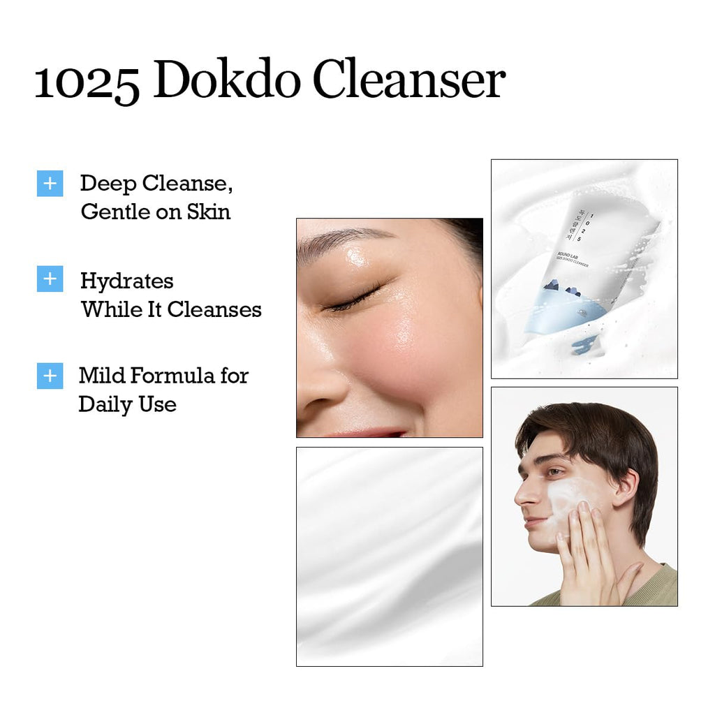 Buy now ROUND LAB 1025 Dokdo Cleanser 5.07 Fl Oz, Low pH Facial Cleanser for Sensitive Skin, Rich Soft Bubbles for Deep Cleansing and Makeup Removal, Hydrating Face Wash with Deep Sea Water, Korean Skin Care at indiglob india