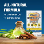 Roach Repellent Indoor, Helps Keep Cockroaches Away from Sink/Cabinets/Appliances/Storage Areas, Pet Safe Roaches to Home-8 Count