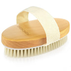 POPCHOSE Dry Brushing Body Brush, Natural Boar Bristle Exfoliating Brush | Body Scrub for Smoother Skin: Supports Cellulite Treatment, Lymphatic Drainage and Blood Circulation Improvement
