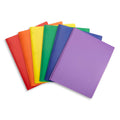 Blue Summit Supplies 6 Plastic 2 Pocket Folders with Prongs, Assorted