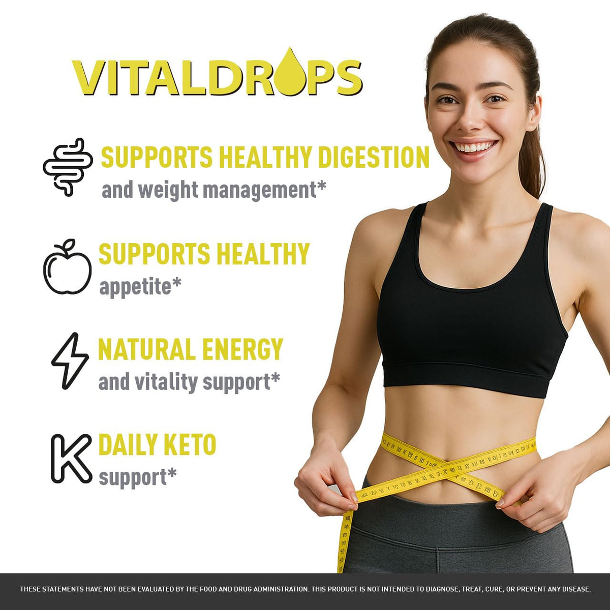 Vital Drops - Official Vital Drops Advanced Formula, VitalDrops Daily Premium Liquid Supplement Support All Natural Multivitamin for Overall Health & Wellness, 1 Bottle for 1 Month