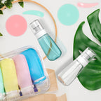 RELANOR Pack of 9 Travel Bottle Set - TSA Approved Leakproof Toiletry Kit - Perfect For Travel, Toners, Skincare, and Cosmetics