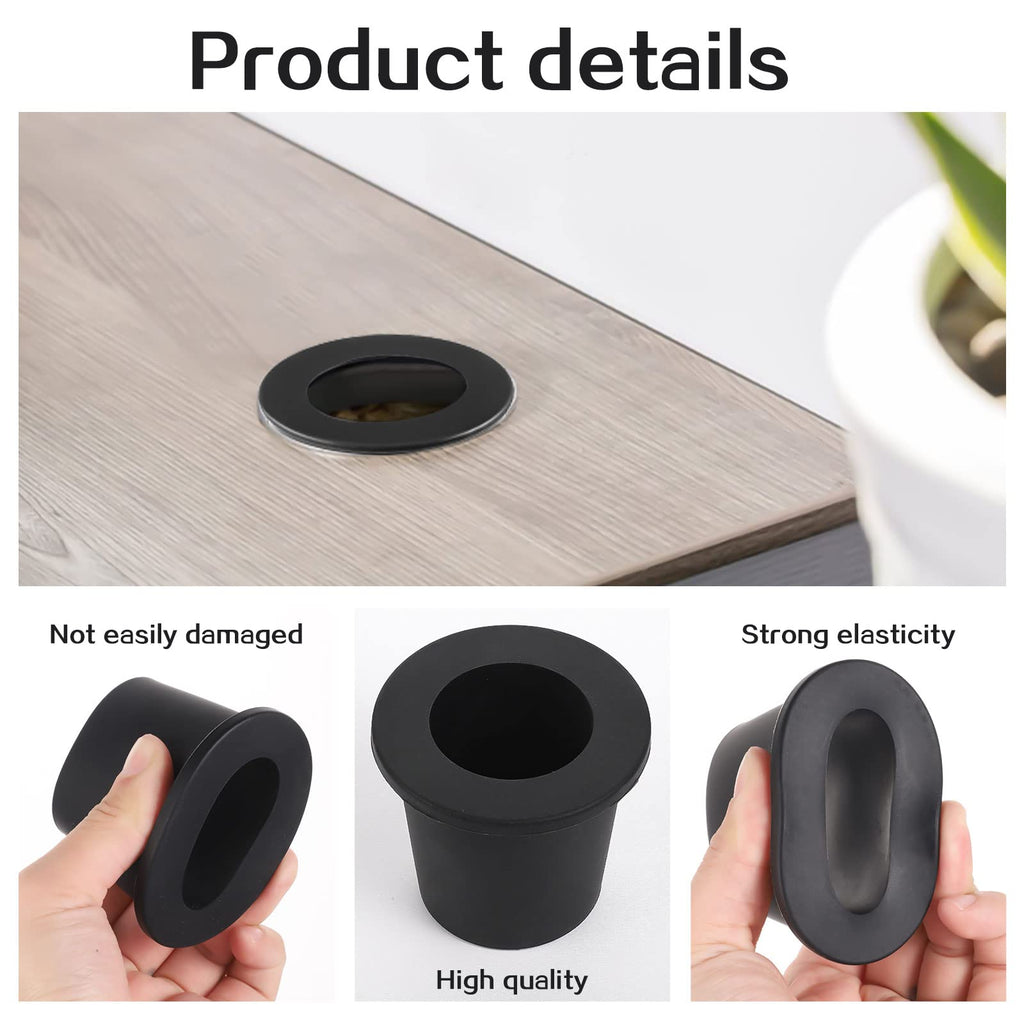 3 Pack Patio Table Umbrella Hole Ring, Umbrella Cone Wedge Plug, Black