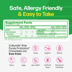Culturelle Daily Chewable Probiotics for Kids Ages 3+, Berry Flavor, 30 Ct | From the #1 Pediatrician Recommended Brand± Promotes Digestive Gut Health, Oral Care & Immune Support* 5B CFUs, Gluten Free