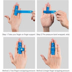 Buy now Kuangmi Finger Sleeve Support Protector Finger Splint Brace Use for Pain Relief and Preventing Sports Injuriesï¼ˆS/M, Blue at indiglob india