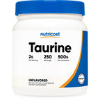 Nutricost Taurine Powder 250 Grams - 125 Servings, 2000mg Per Serving